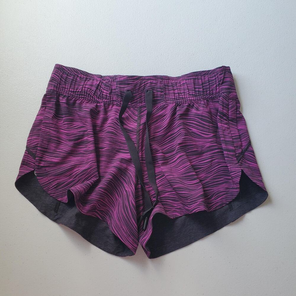 Lululemon Running Shorts Womens 4 Purple Lined 4 In Elastic Waist Athletic